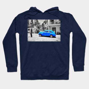 Blue Car, Havana, Cuba, Hoodie